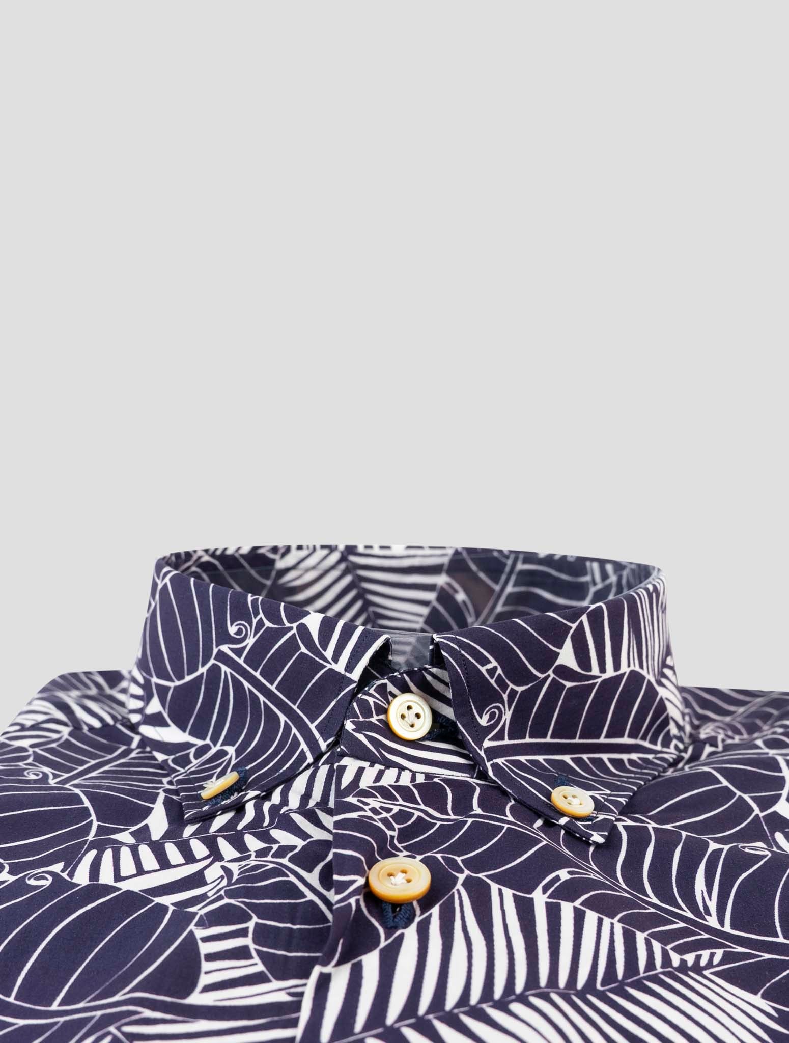 Kiton Blue Cotton Shirt