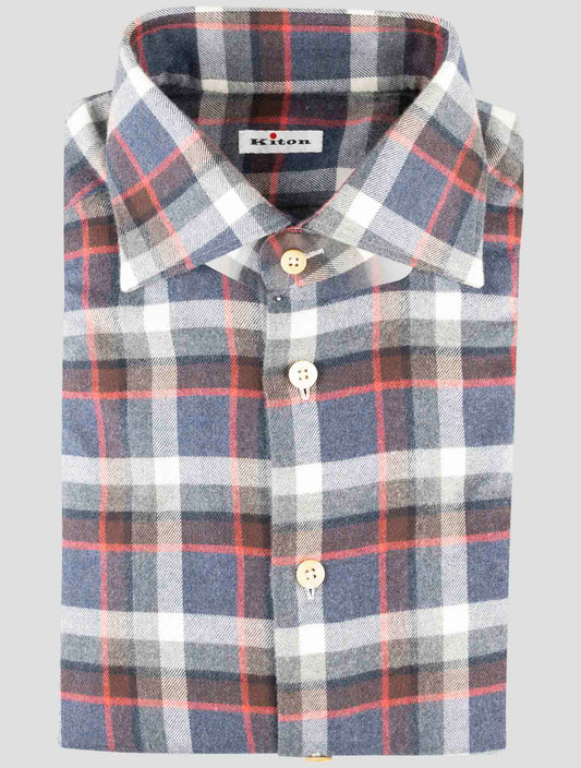 Kiton Multicolor Cotton Shirt