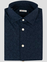 Kiton Blue Cotton Shirt