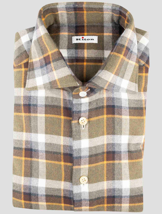 Kiton Multicolor Cotton Shirt