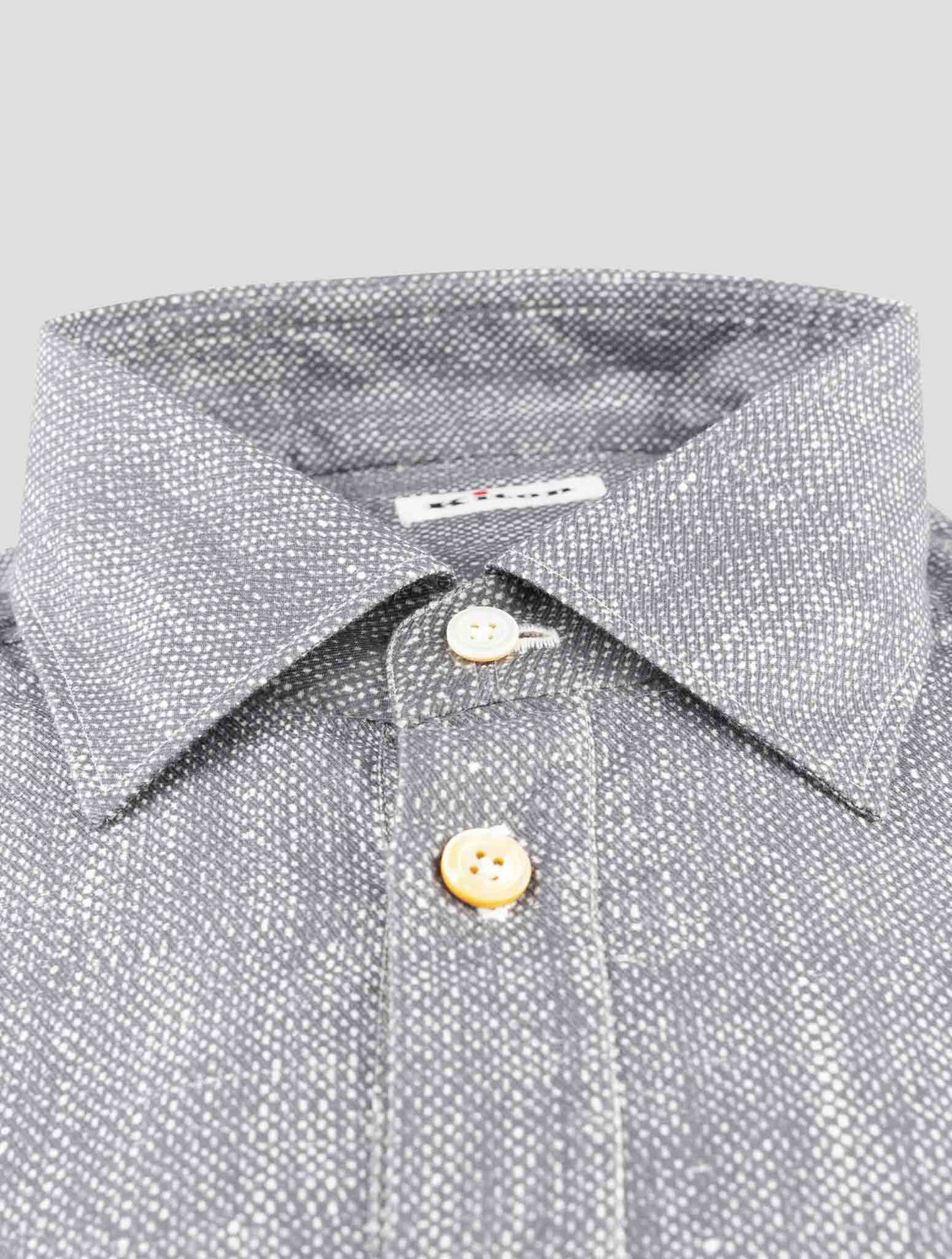 Kiton Gray Cotton Sweater Polo