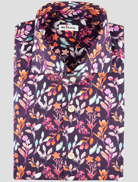 Kiton Multicolor Cotton Shirt