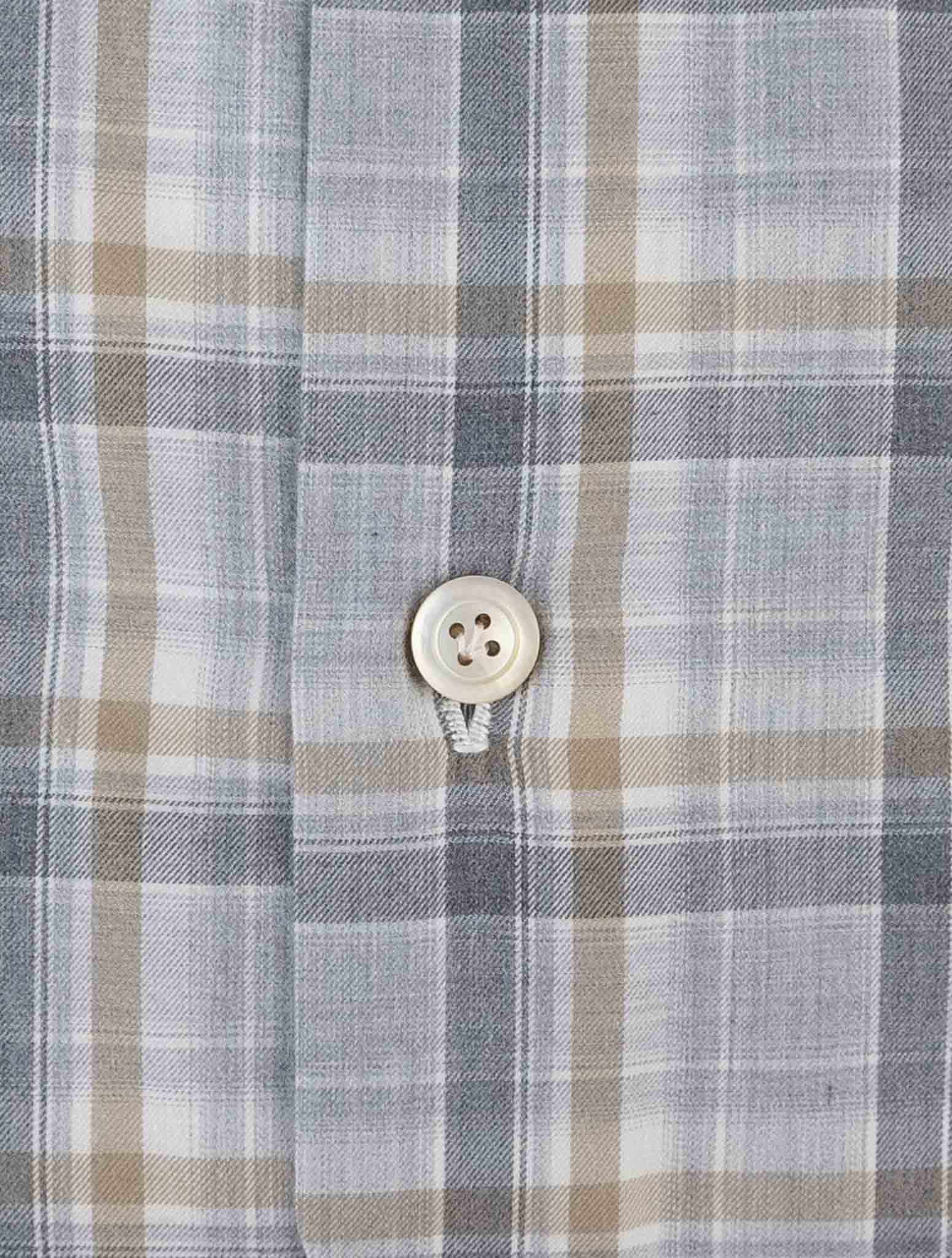 Kiton Gray Cotton Shirt