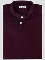 Kiton Burgundy Cotton Korean Shirt