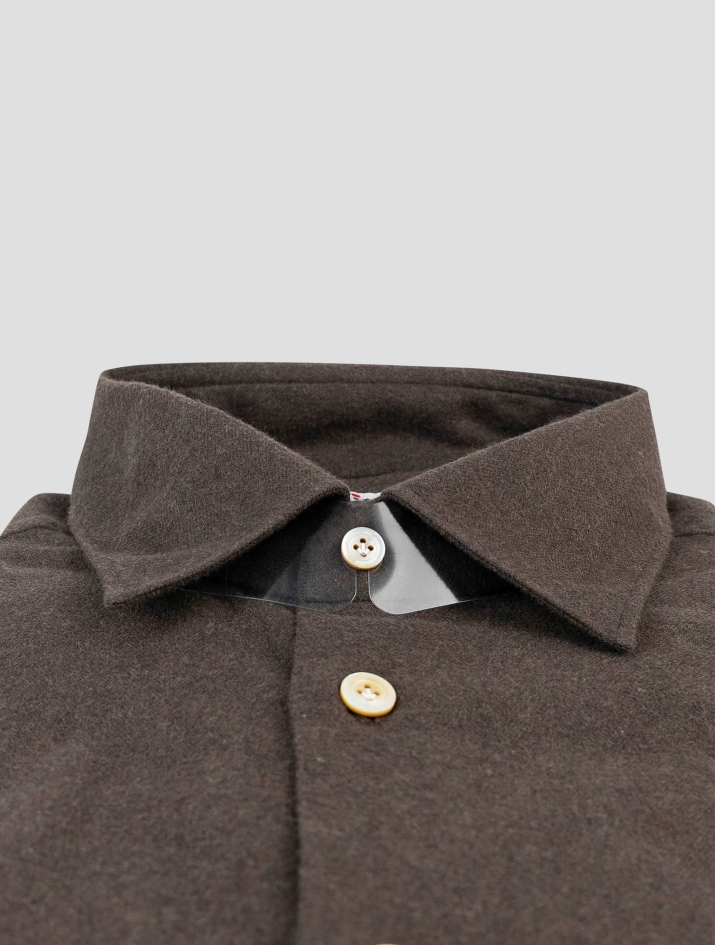 Kiton Brown Cotton Shirt