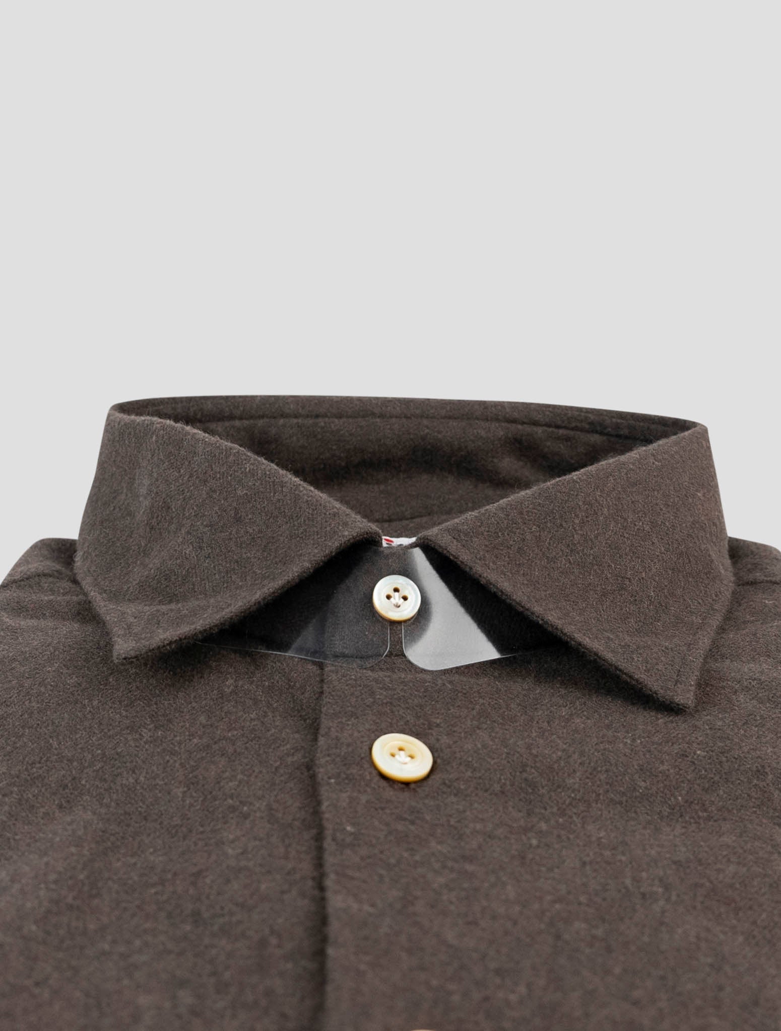 Kiton Brown Cotton Shirt