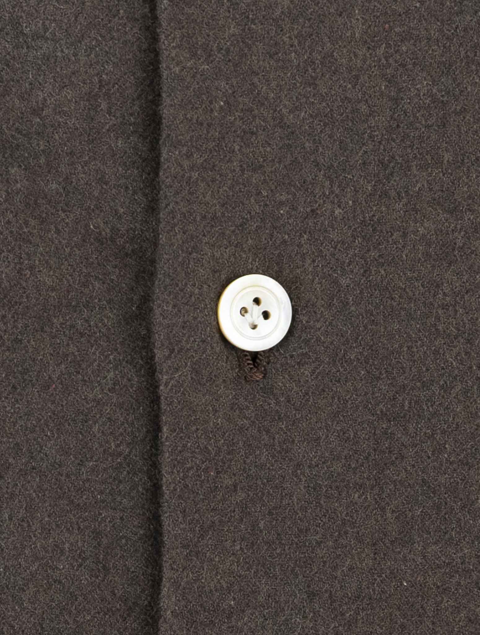 Kiton Brown Cotton Shirt