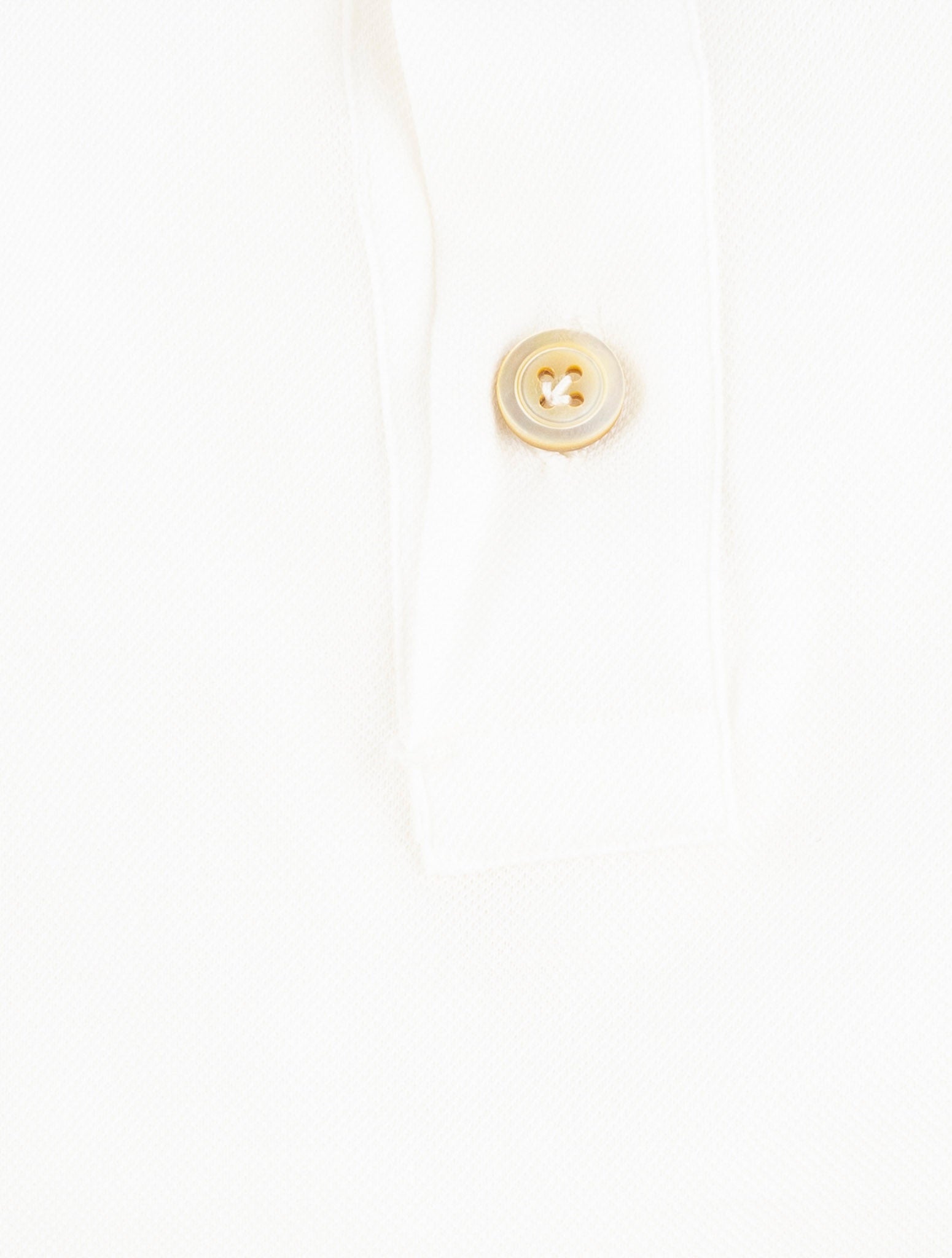 Kiton White Cotton Polo