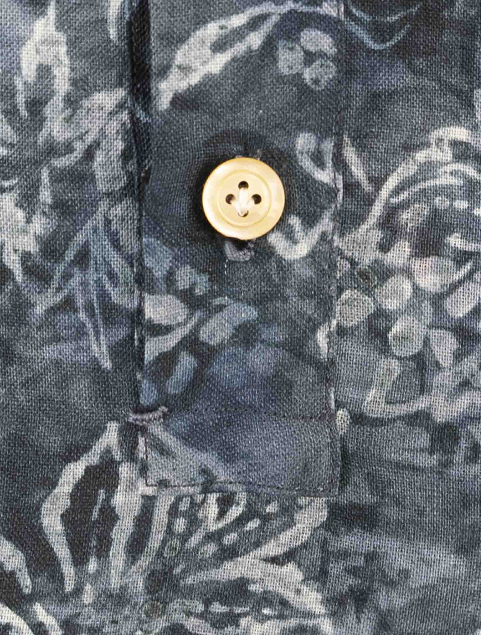 Kiton Blue Cotton Linen Shirt