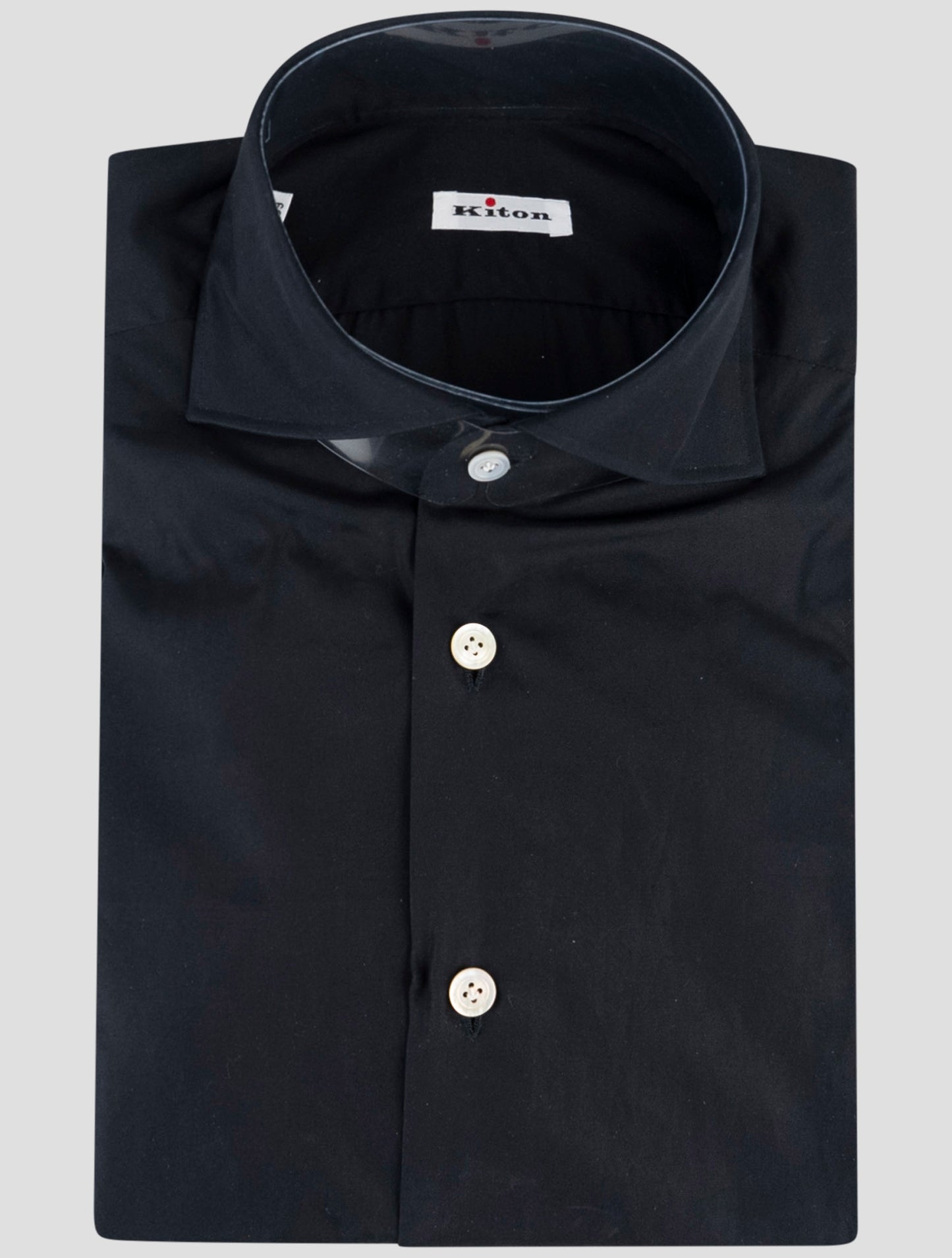 Kiton Black Cotton Shirt