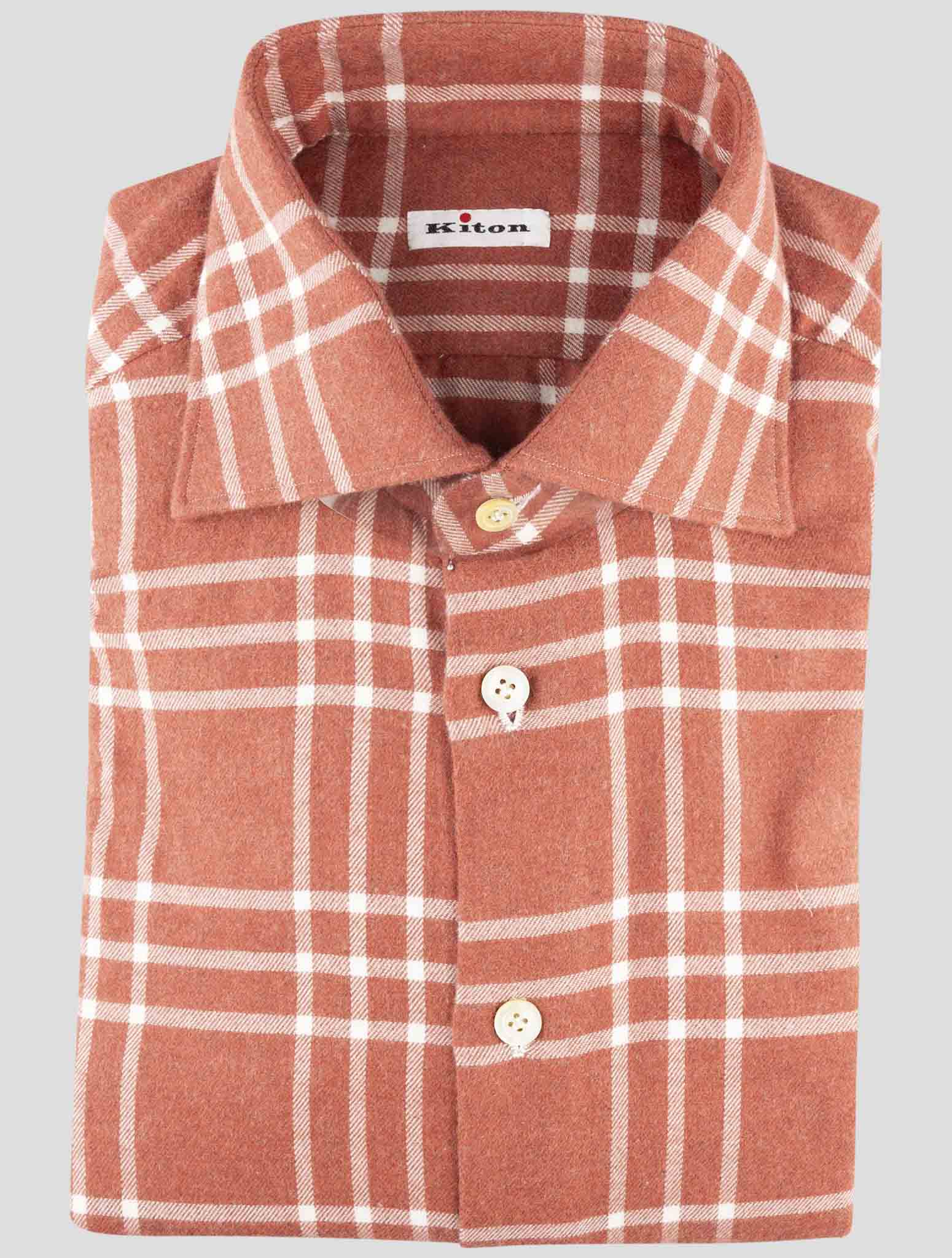 Kiton Burgundy Cotton Shirt
