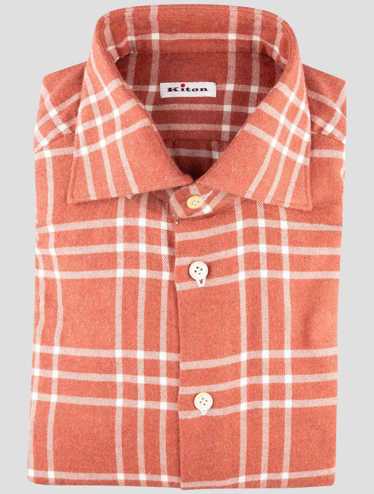 Kiton Burgundy Cotton Shirt
