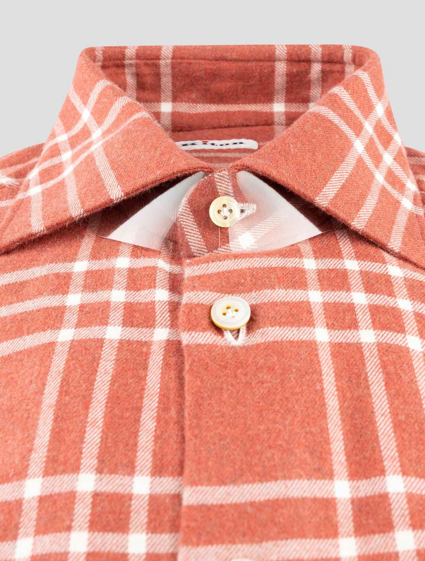 Kiton Burgundy Cotton Shirt