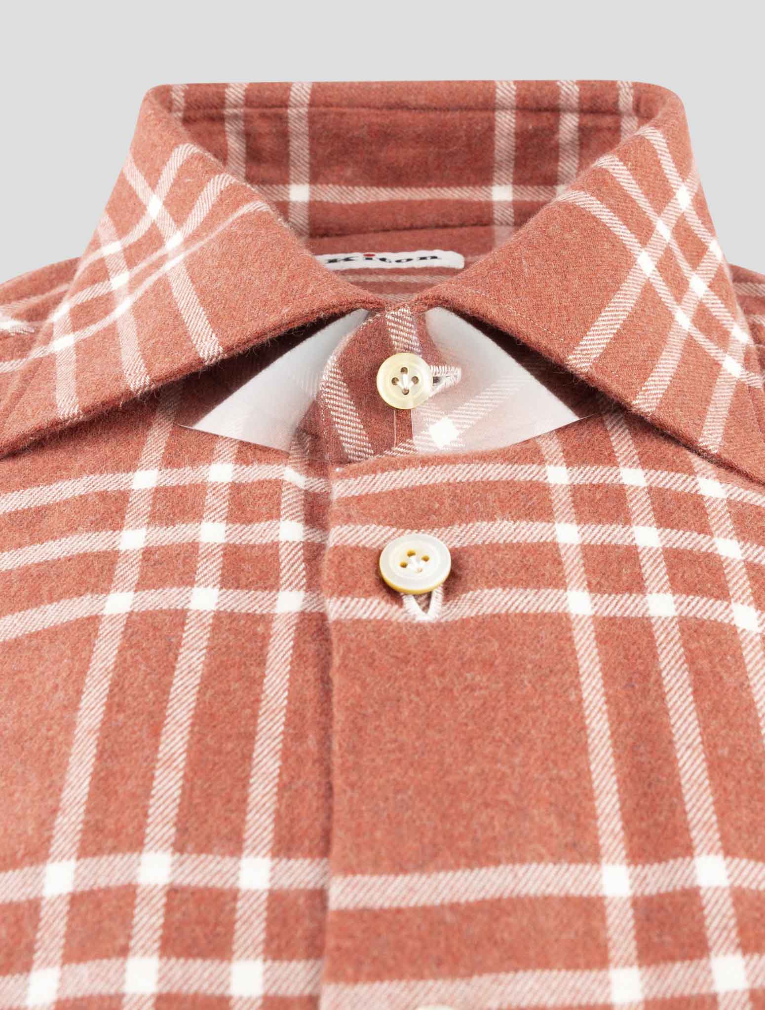 Kiton Burgundy Cotton Shirt