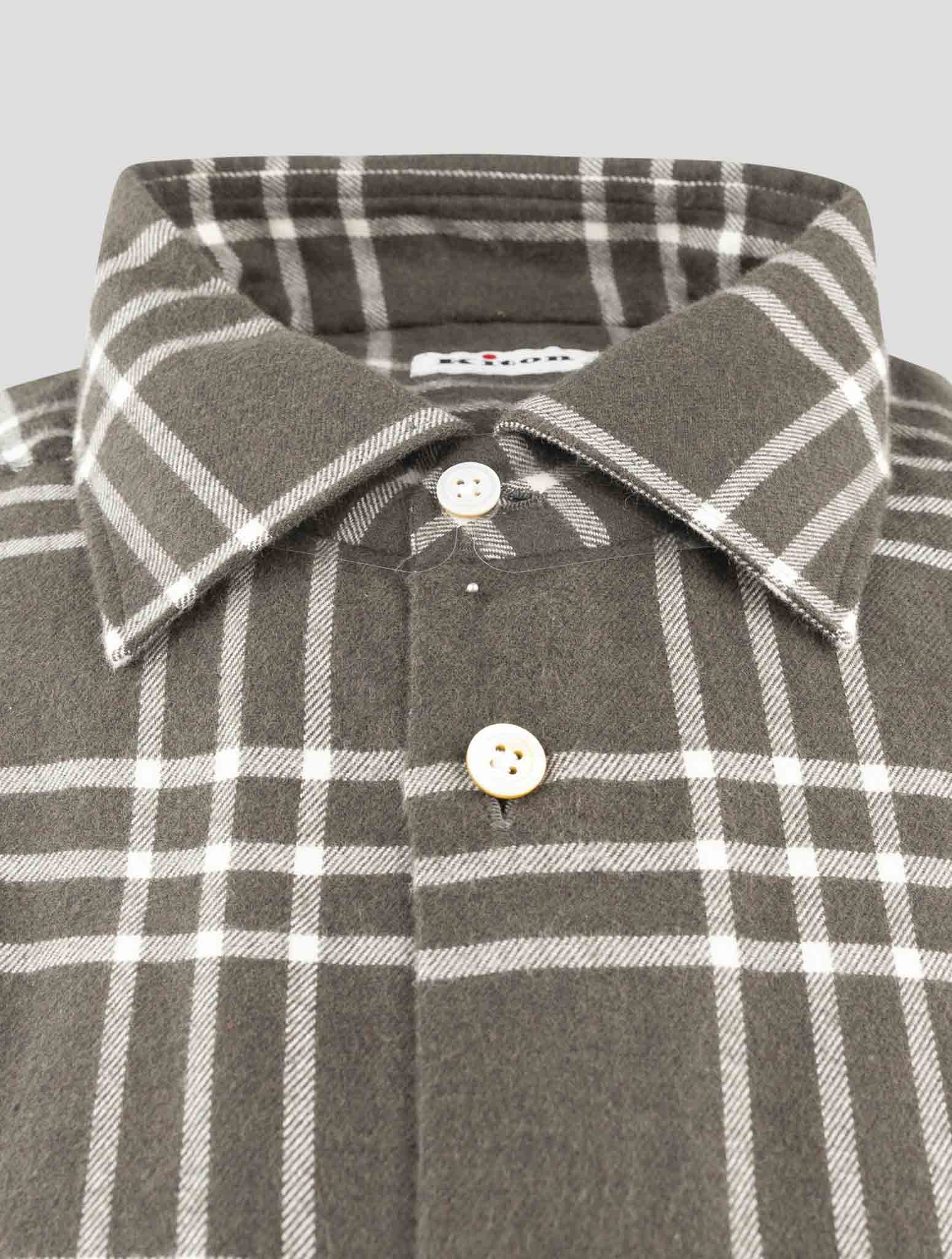 Kiton Brown Cotton Shirt