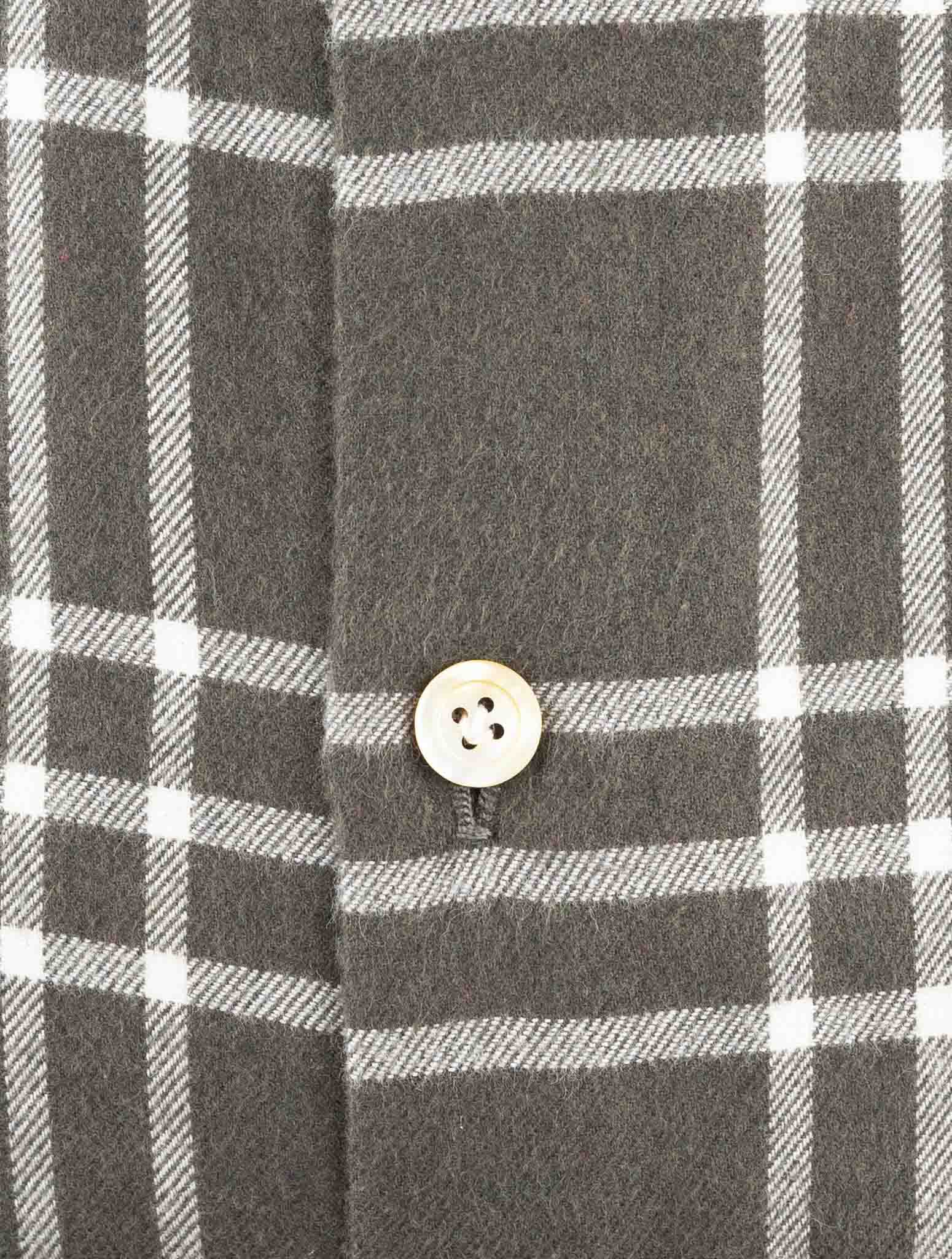 Kiton Brown Cotton Shirt