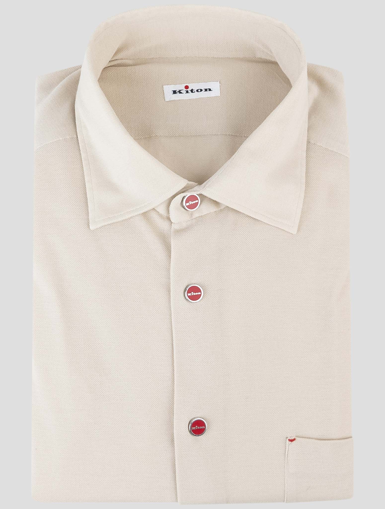 Kiton Beige Cotton Shirt