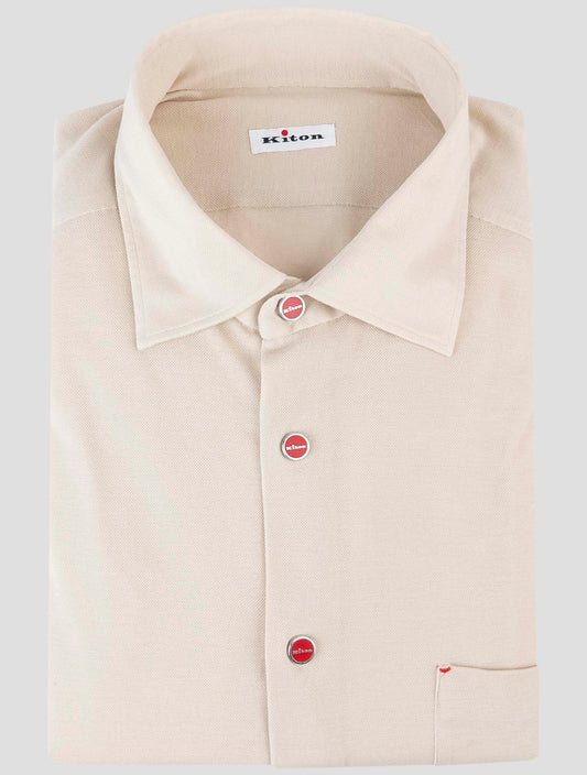 Kiton Beige Cotton Shirt