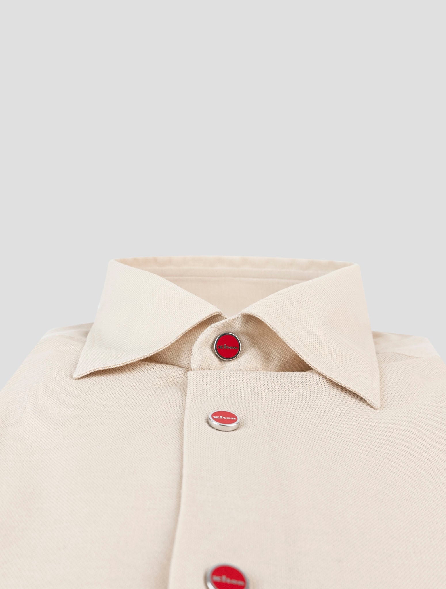 Kiton Beige Cotton Shirt