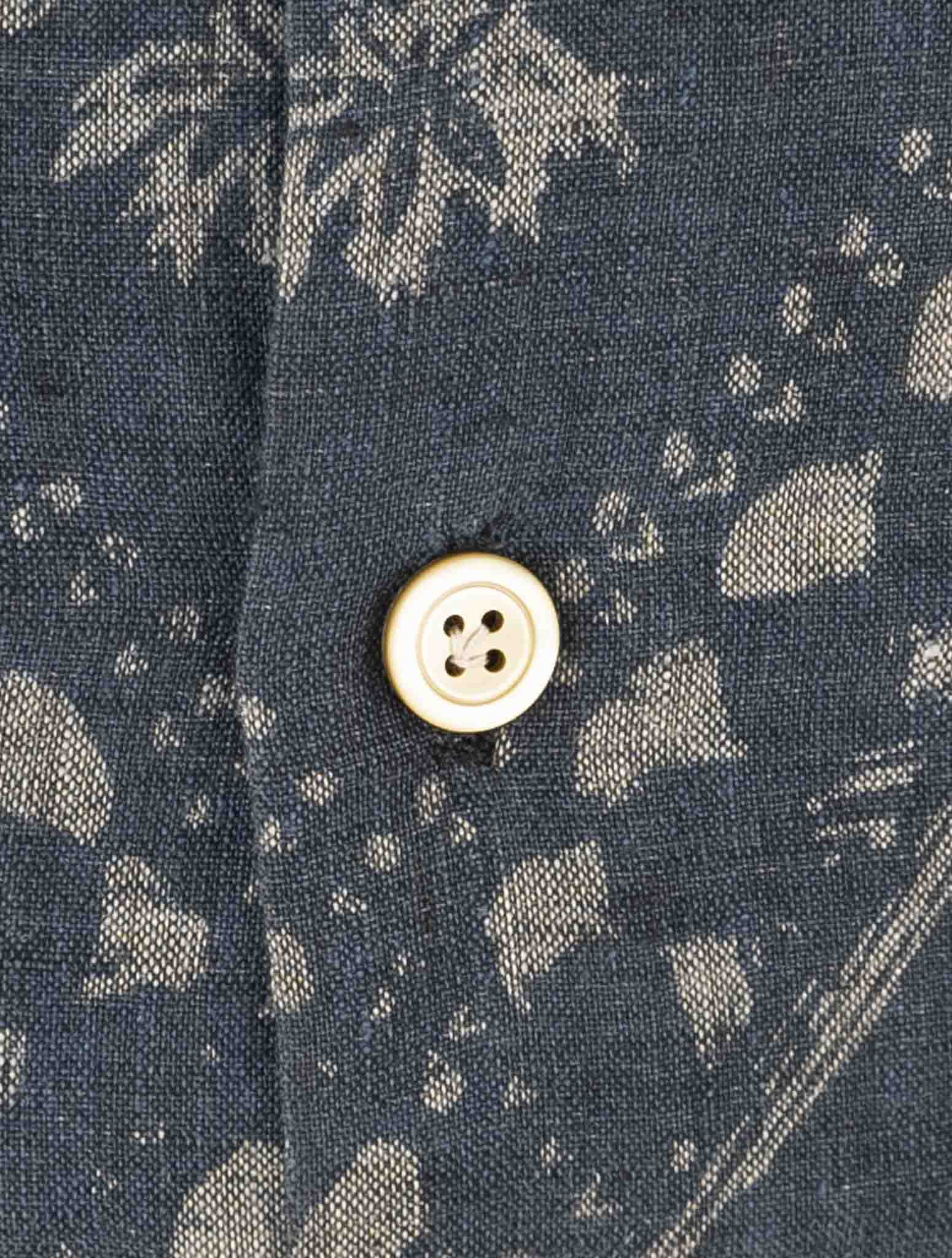 Kiton Blue Cotton Shirt