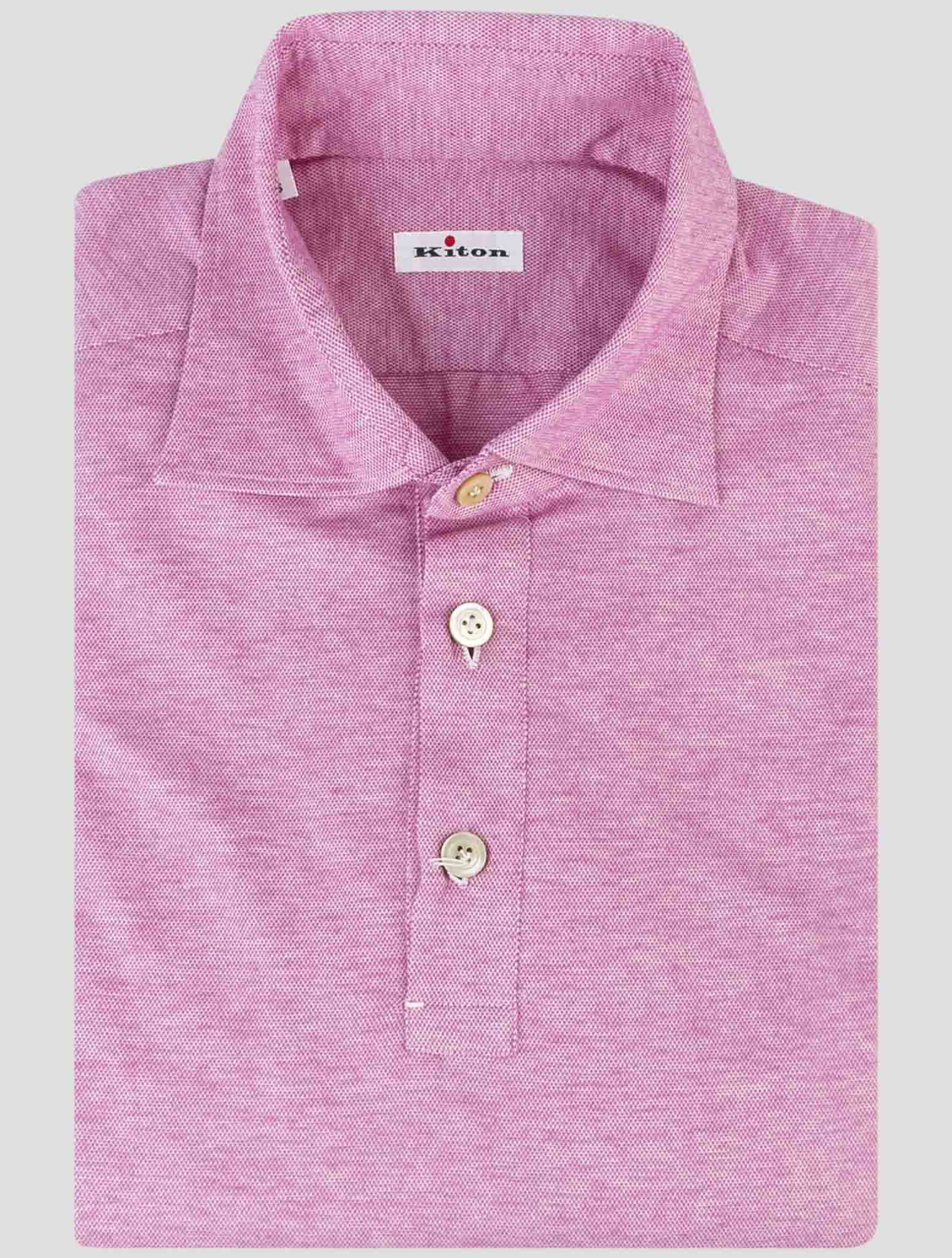 Kiton Pink Cotton Sweater Polo