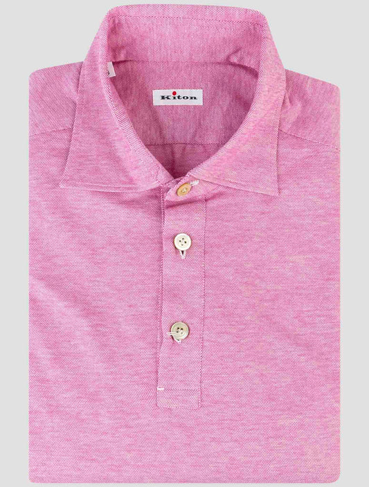 Kiton Pink Cotton Sweater Polo