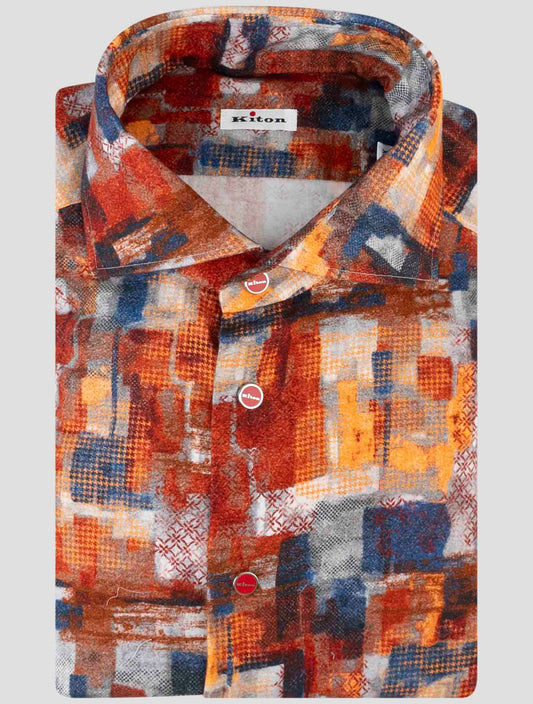 Kiton Multicolor Cotton Shirt