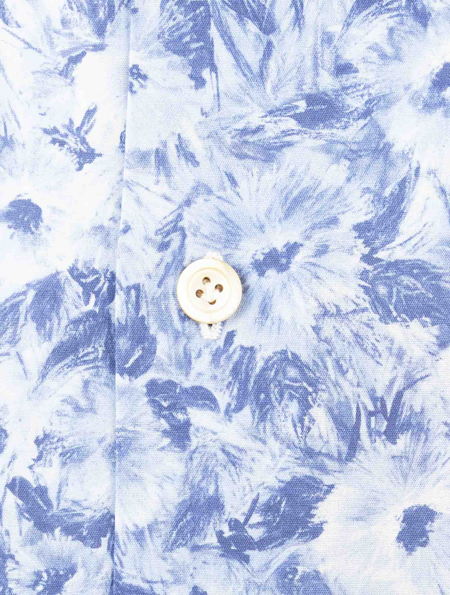 Kiton Blue Cotton Ea Shirt