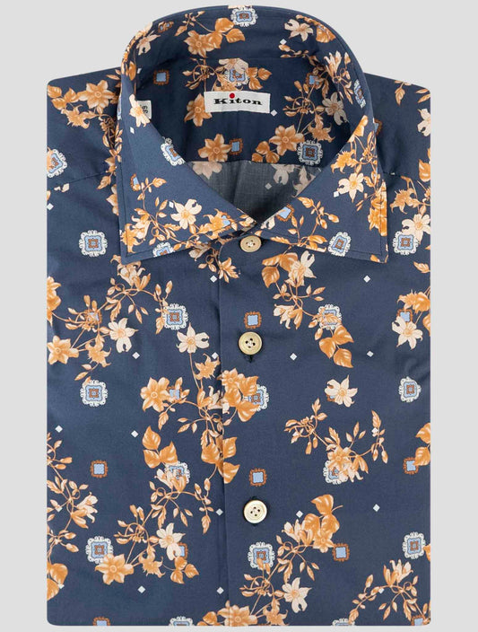 Kiton Multicolor Cotton Shirt
