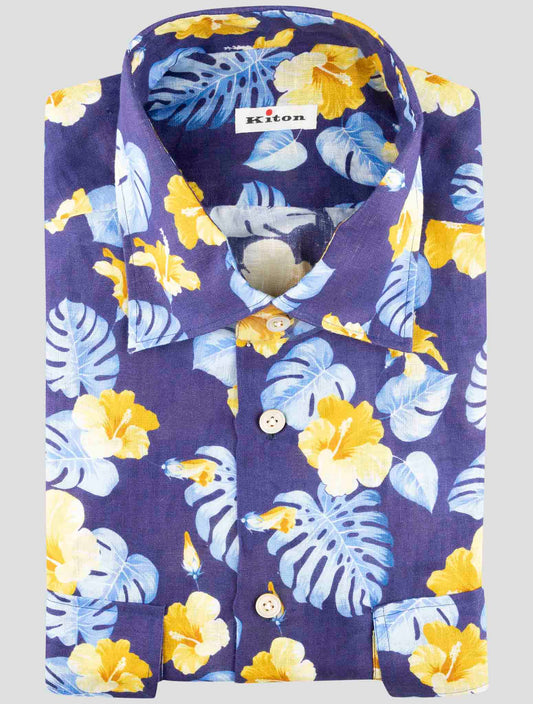Kiton Multicolor Linen Shirt