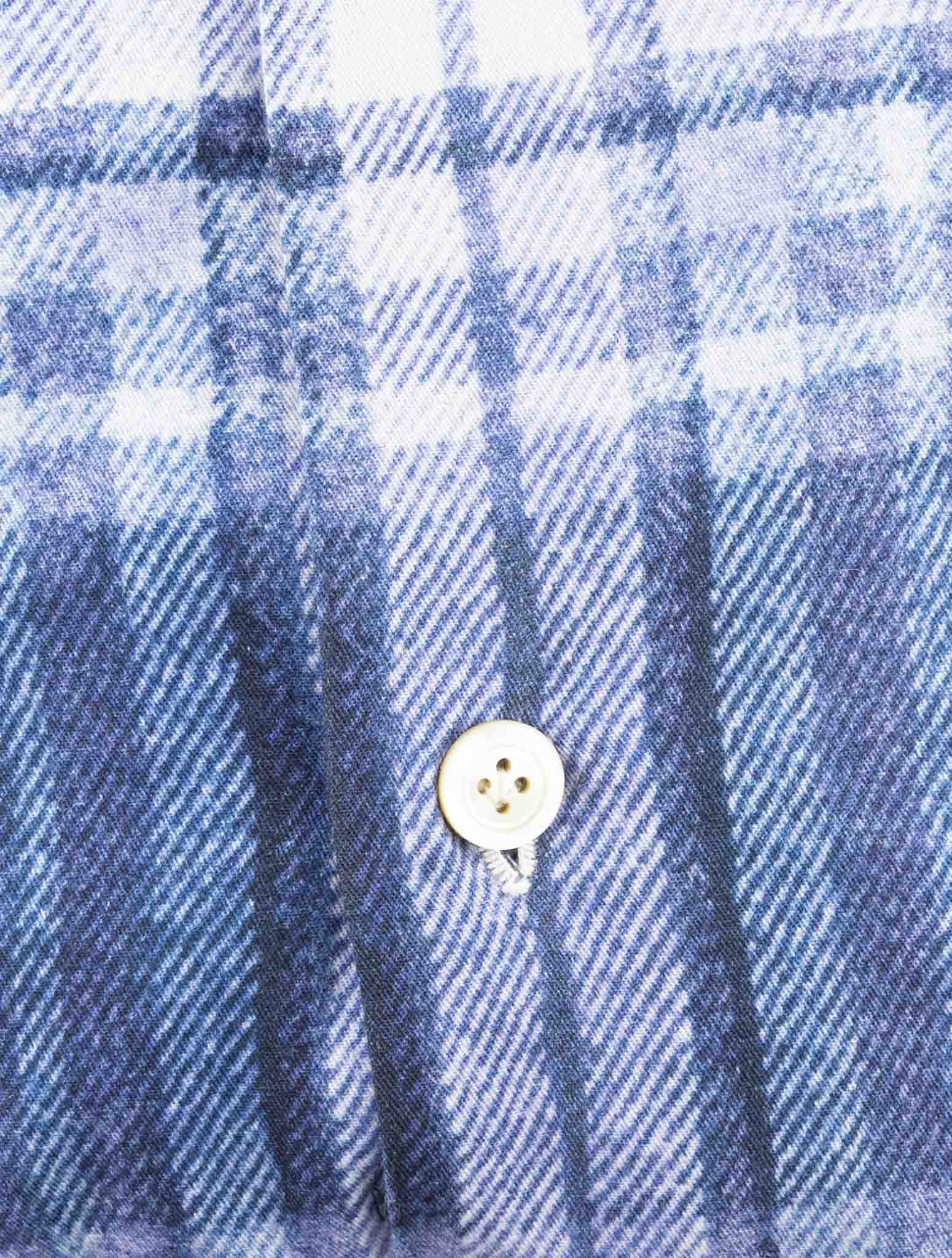 Kiton Blue Cotton Shirt