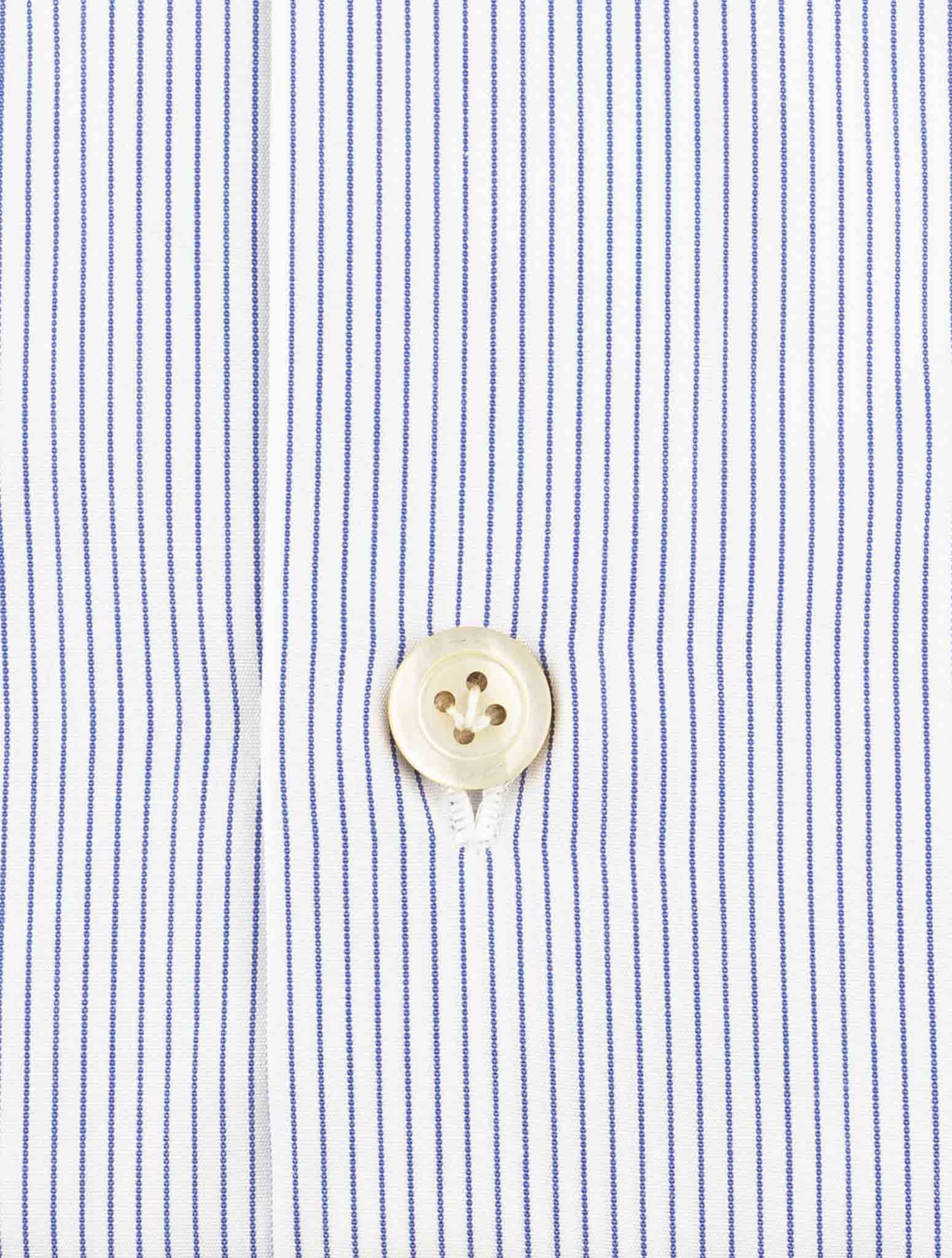 Kiton Blue White Cotton Shirt