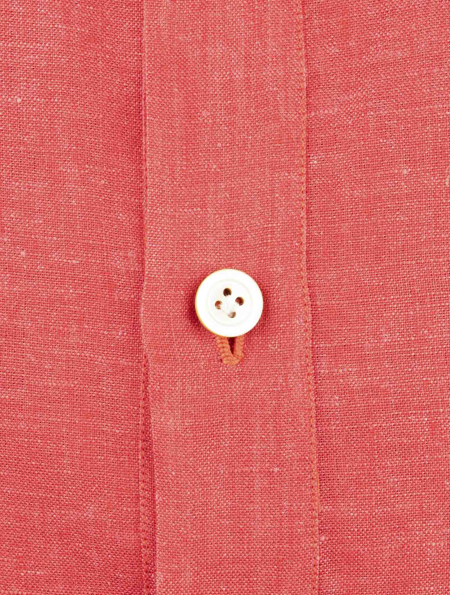 Kiton Red Linen Shirt