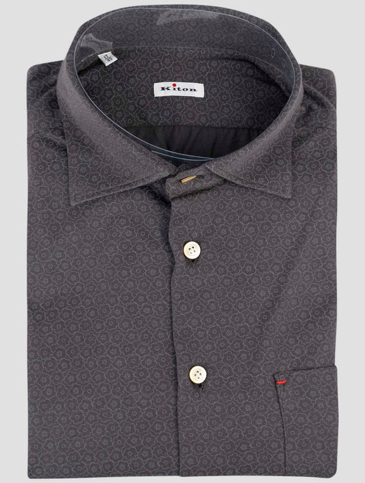Kiton Dark Gray Cotton Shirt