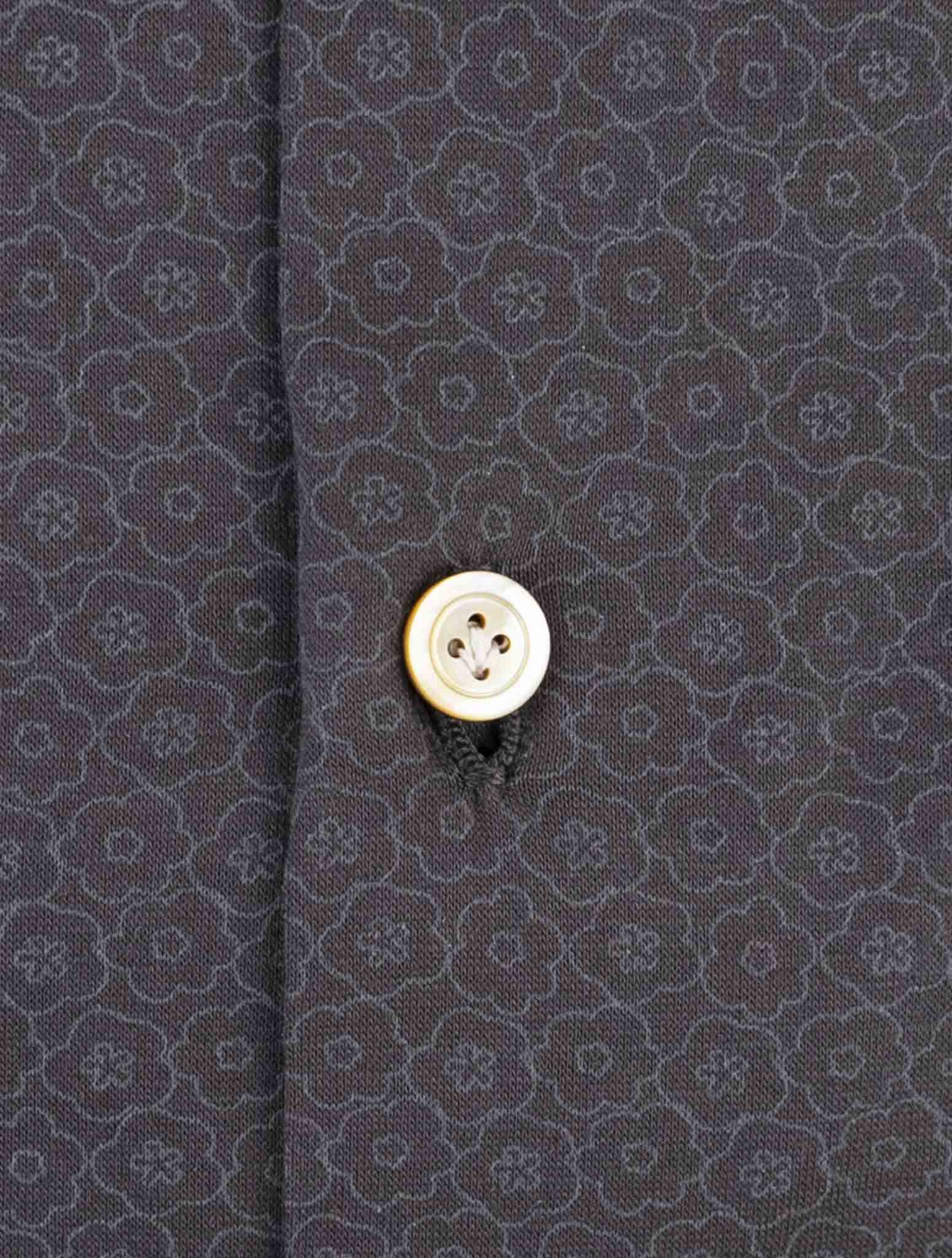 Kiton Dark Gray Cotton Shirt