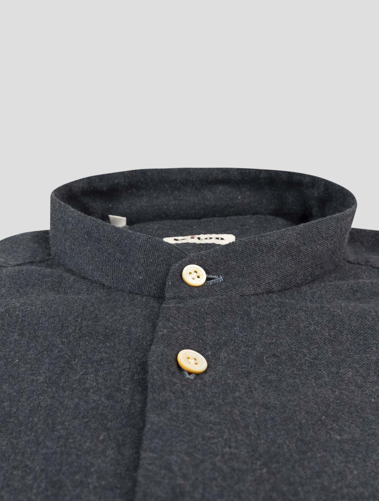 Kiton Blue Cotton Shirt