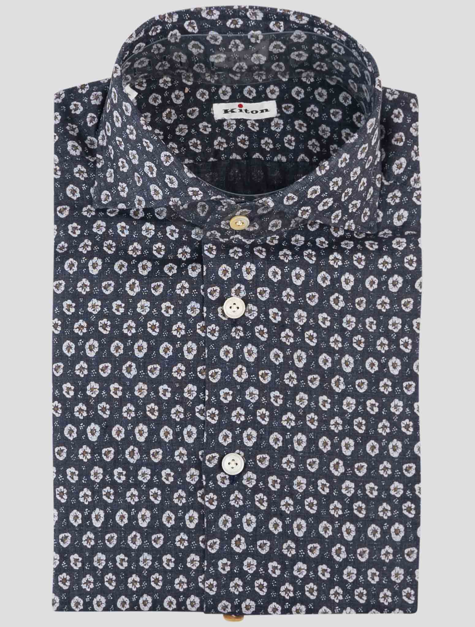 Kiton Dark Gray Linen Shirt