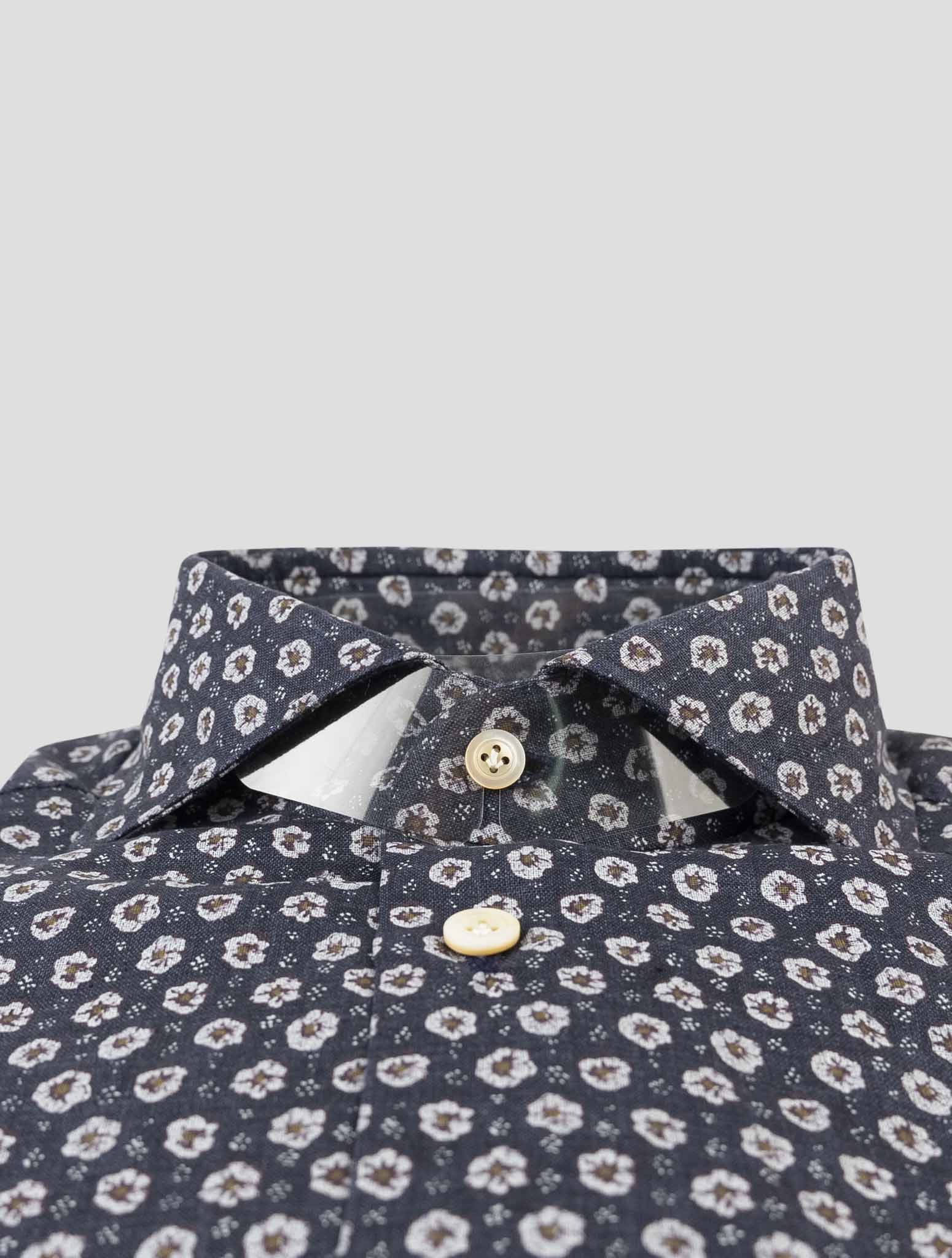 Kiton Dark Gray Linen Shirt