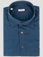 Kiton Blue Cotton Shirt