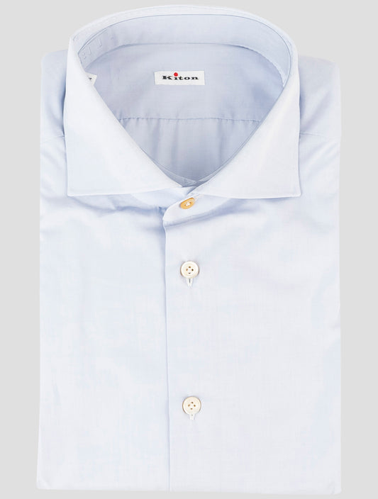 Kiton Light Blue Cotton Shirt