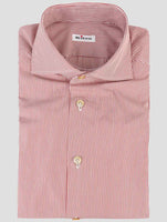 Kiton Red White Cotton Shirt