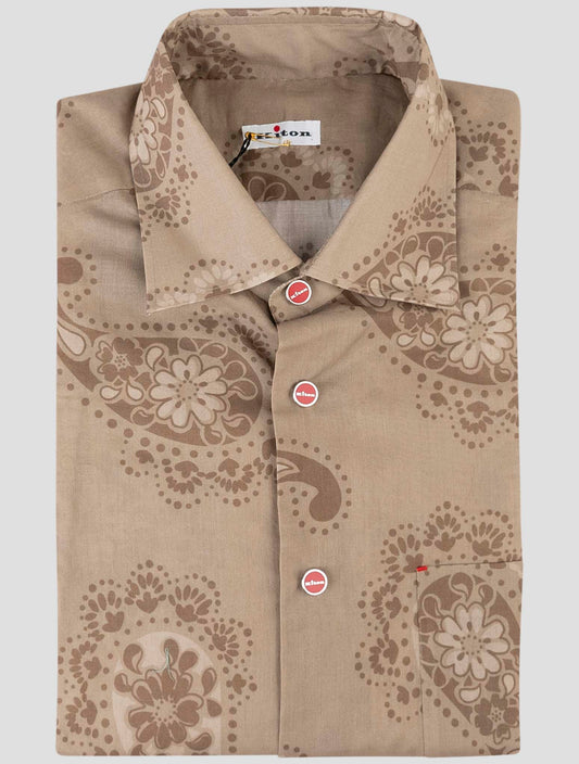 Kiton Brown Cotton Shirt