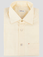 Kiton Yellow White Cotton Shirt