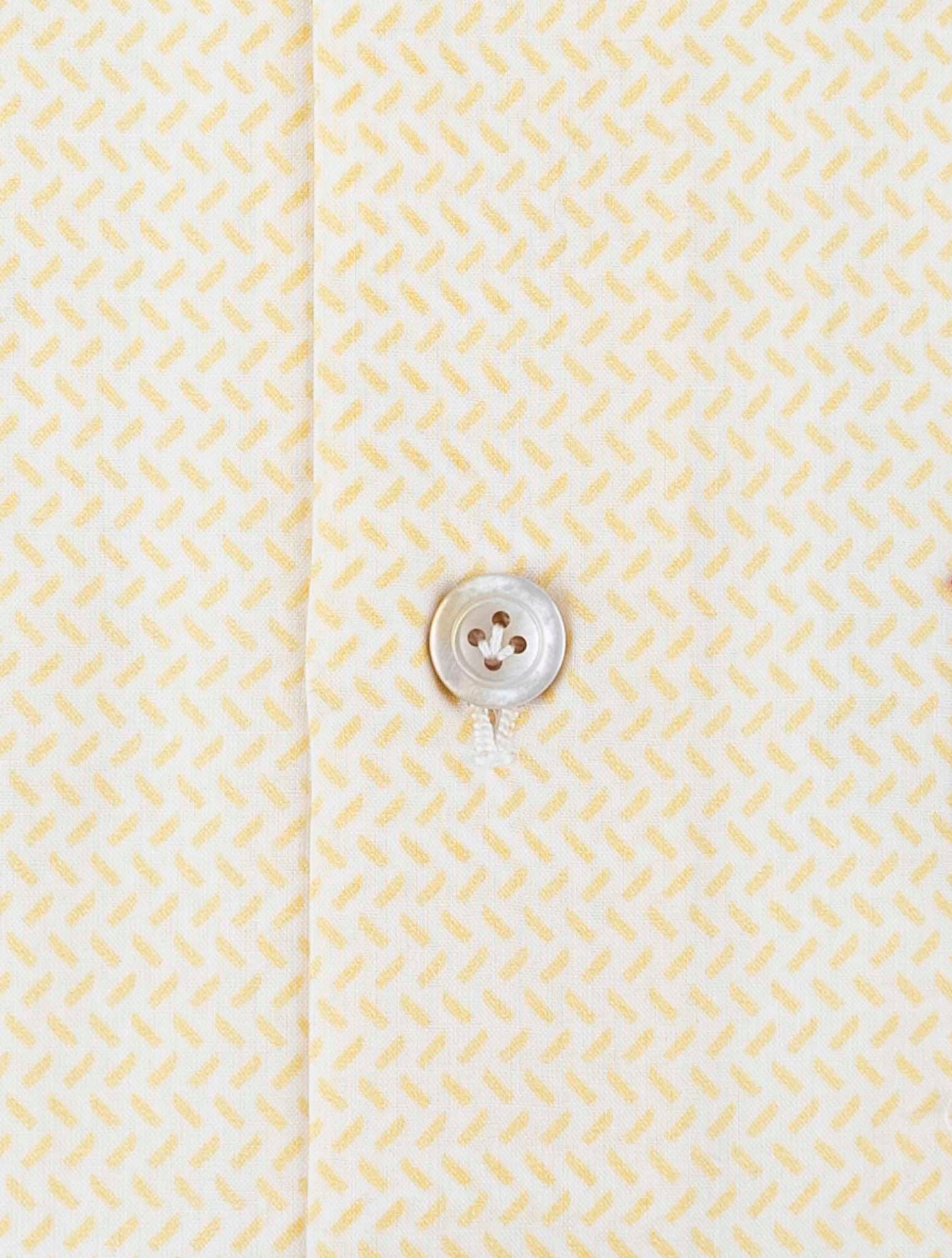 Kiton Yellow White Cotton Shirt