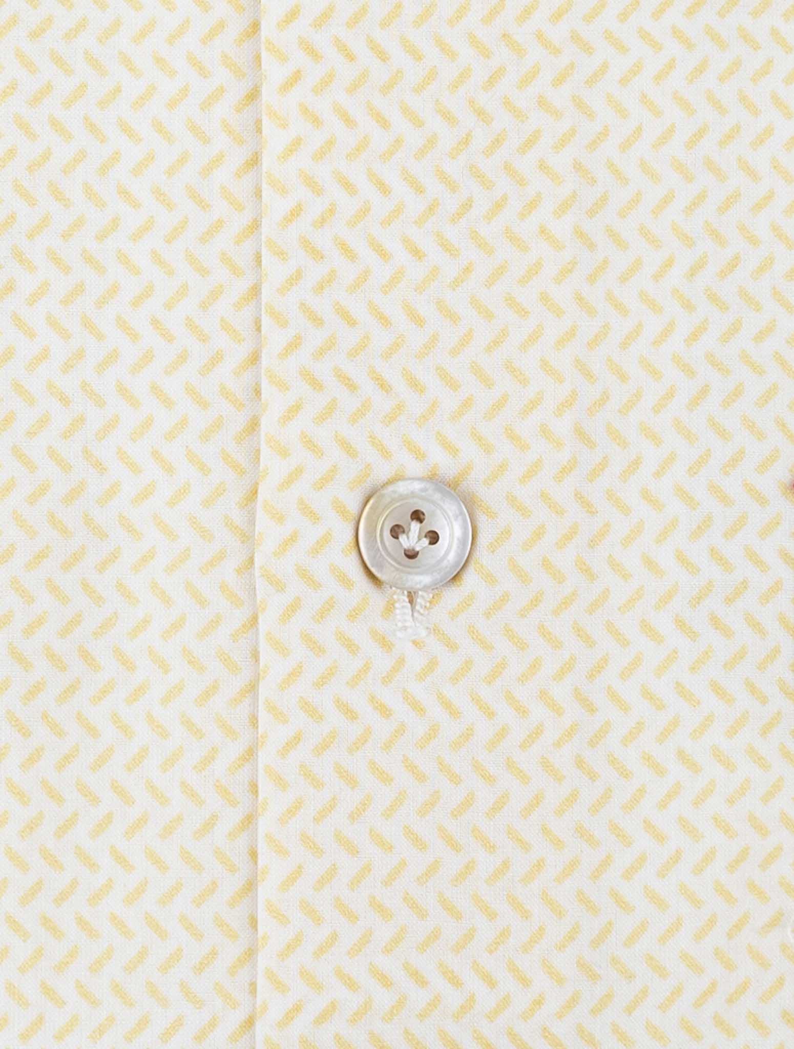 Kiton Yellow White Cotton Shirt
