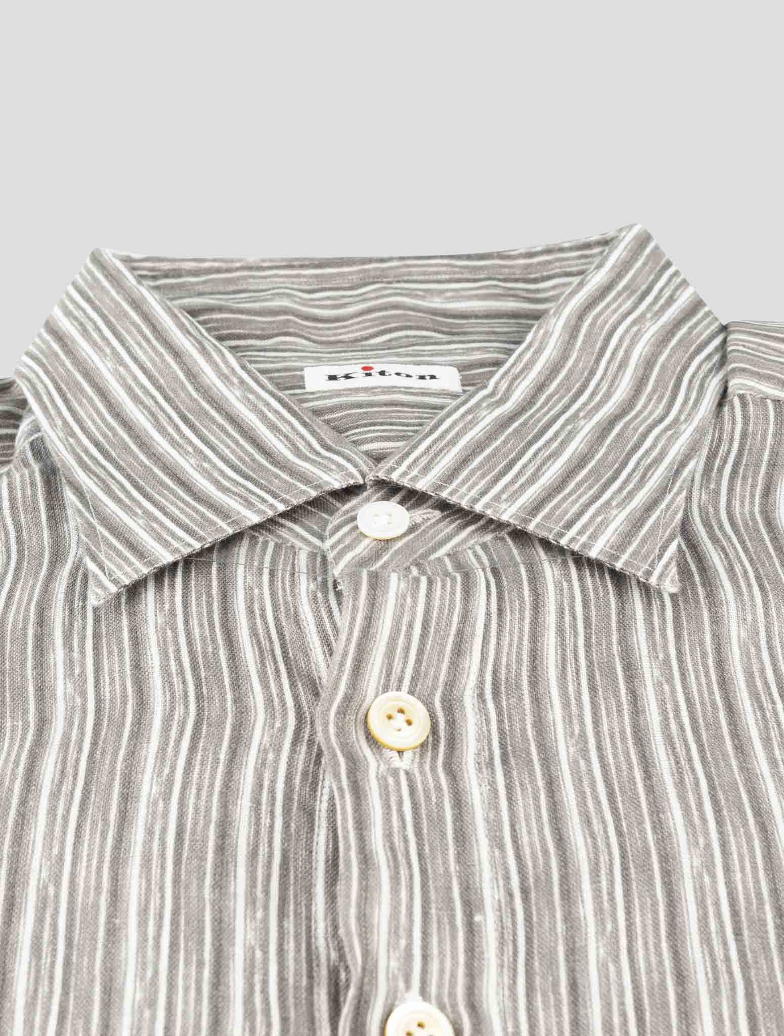 Kiton Gray Cotton Sweater Polo