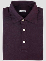 Kiton Burgundy Cotton Sweater Polo