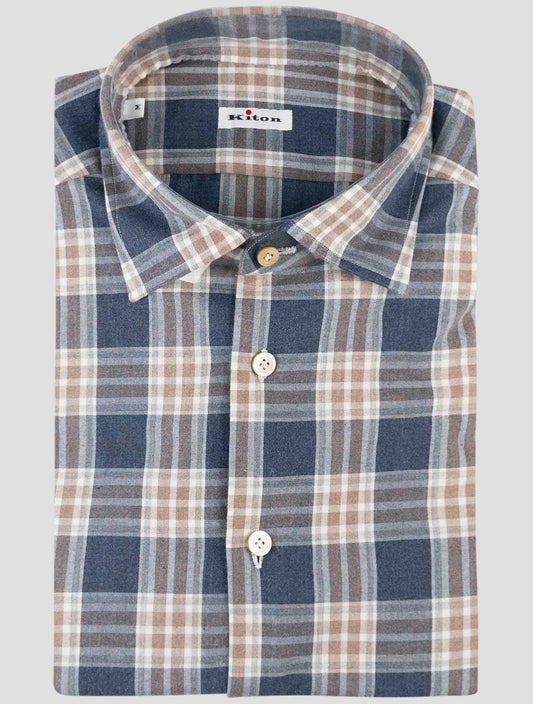 Kiton Multicolor Cotton Shirt