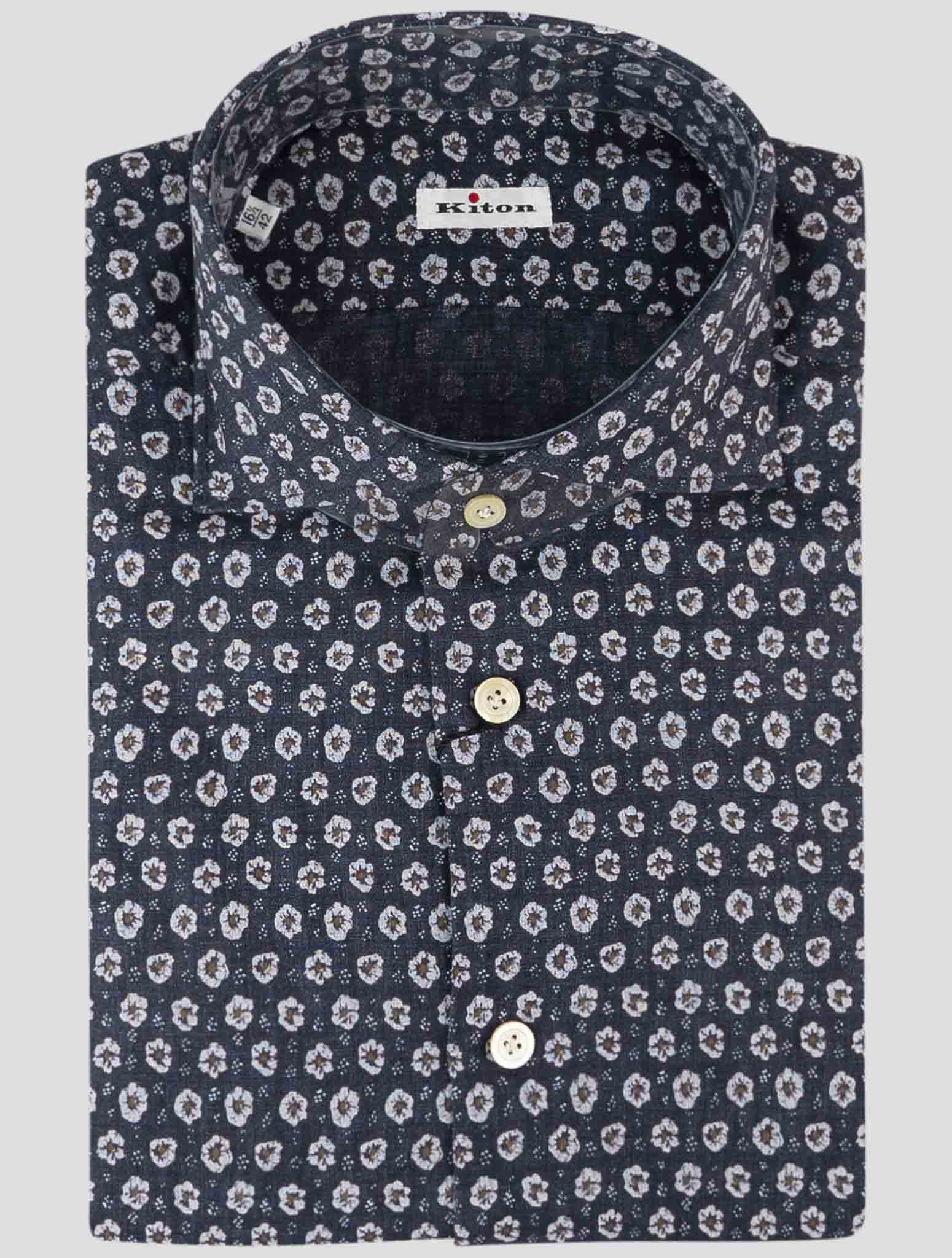 Kiton Blue Linen Shirt