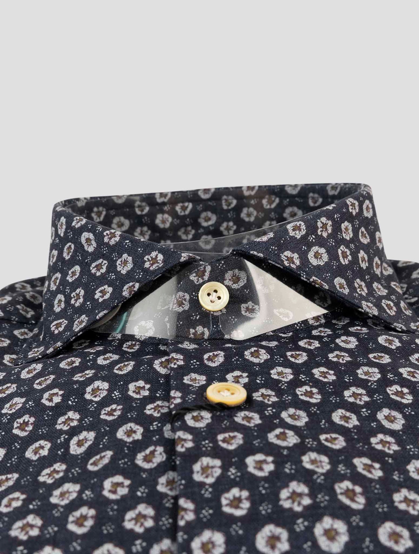 Kiton Blue Linen Shirt